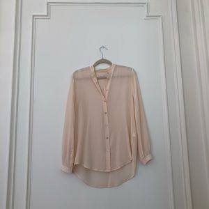Pale Pink/Peach Equipment Silk Blouse